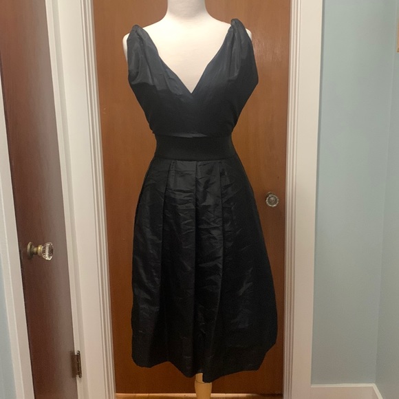 Charles Nolan New York Silk Cocktail Dress Little Black Dress fit and flare Mini - Picture 2 of 8